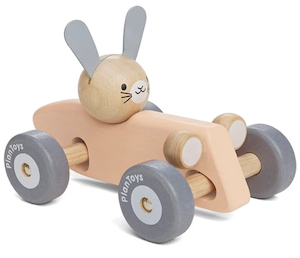 wooden bunny car